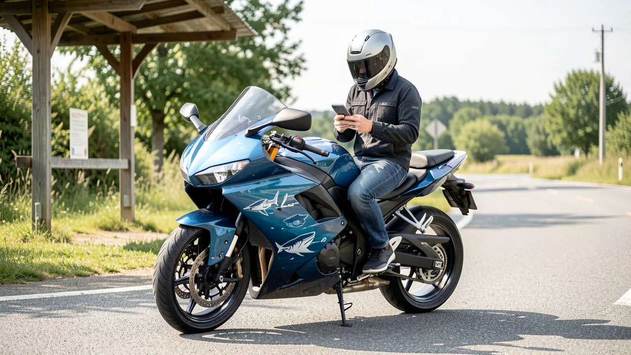 You are currently viewing Razor Shark sur écran, seulement lors des pauses moto